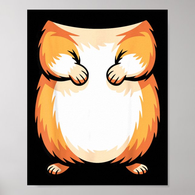 Affiche Hamster Shirt Adult Kids Men Women Brown Hamster C (Devant)