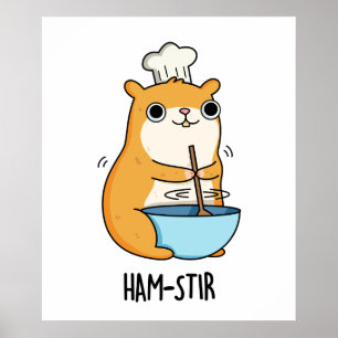 Affiche Hamstir Funny Chef Hamster Pun