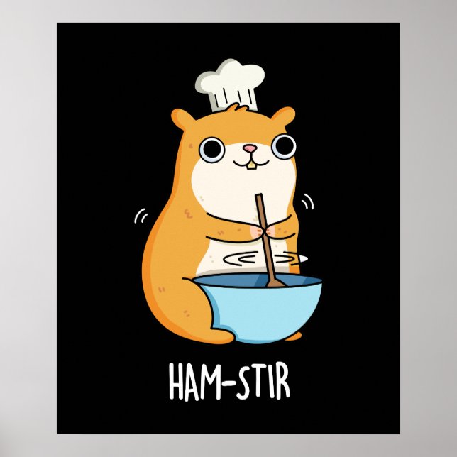 Affiche Hamstir Funny Hamster Pun Dark BG (Devant)