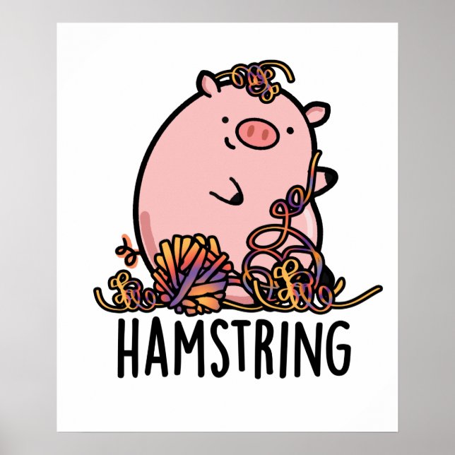 Affiche Hamstring Funny Pig Pun (Devant)