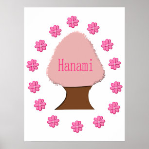 Affiche Hanami Cerisier japonais