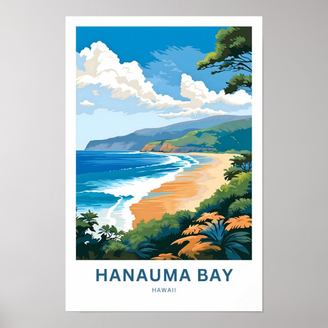 Affiche Hanauma Bay Hawaii Imprimer Voyage (Devant)