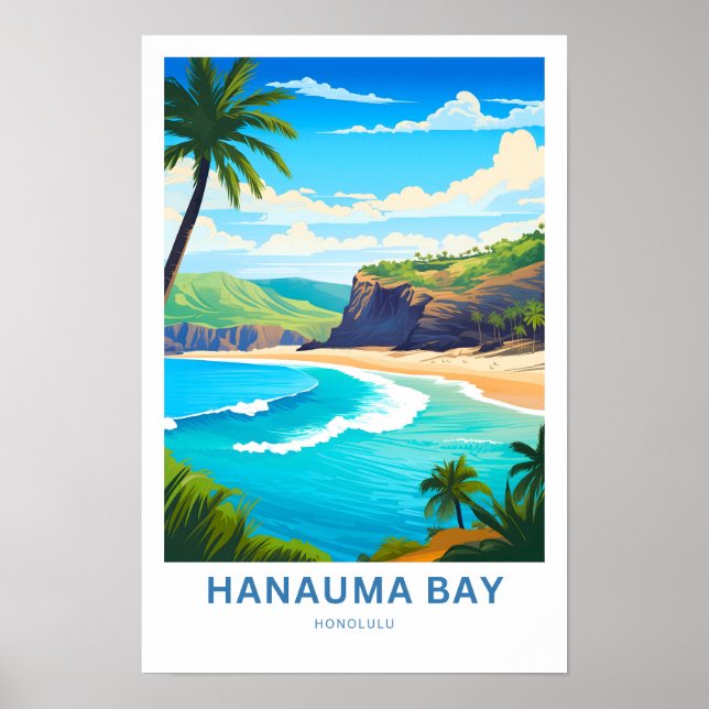Affiche Hanauma Bay Honolulu Imprimer (Devant)