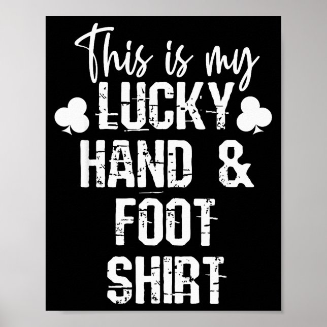 Affiche Hand And Foot Card Game Player Gift Funny Sharks C (Devant)