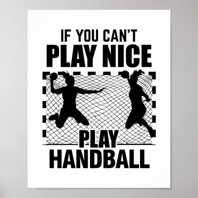 Affiche Handbalaller | Handball Player Trainer Cadeaux (Devant)