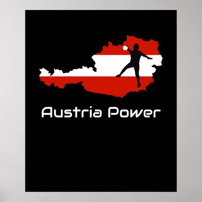 Affiche Handball - Austria Power Austria Shirt (Devant)