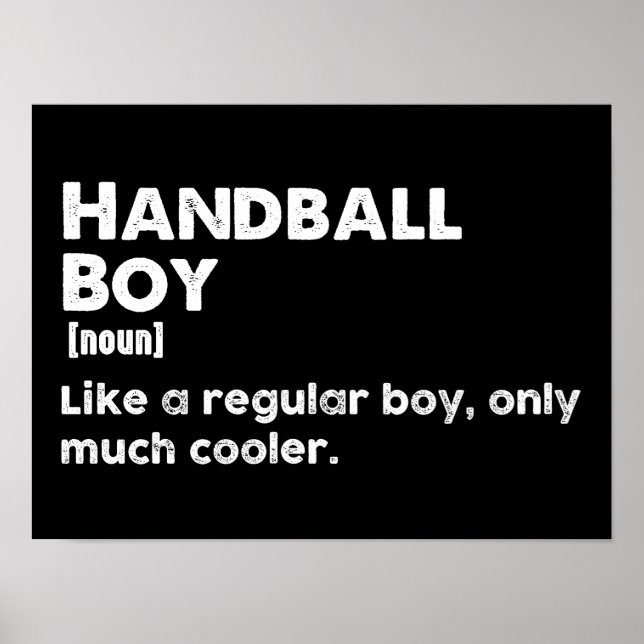 Affiche Handball Boy Definition Funny Handball Player (Devant)
