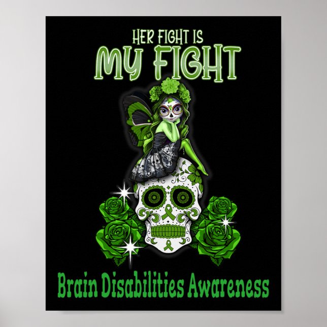 Affiche Handicap cérébral Sensibilisation Son combat est m (Devant)