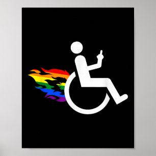 Affiche Handicap drôle Lesbienne amputée handicapée Lgbt G