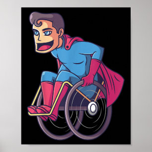 Affiche Handicap Handicap Amputé Superhero I en fauteuil r