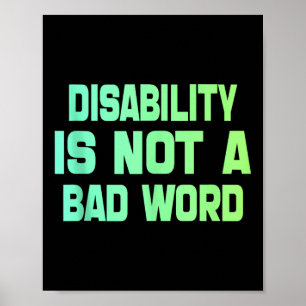 Affiche Handicap N'Est Pas Un Mauvais Mot Tie Dye Handicap