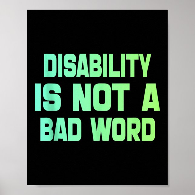 Affiche Handicap N'Est Pas Un Mauvais Mot Tie Dye Handicap (Devant)