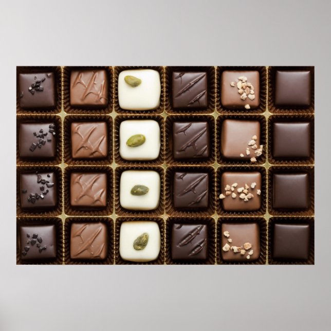 Affiche Handmade luxury chocolate in a box (Devant)