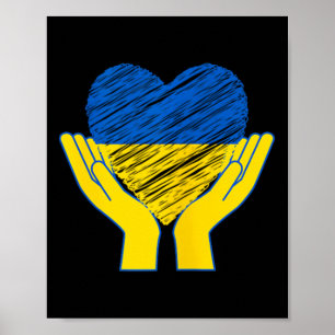 Affiche Hands Off Ukraine Dans une manifestation ukrainien