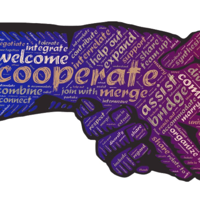 Affiche Handshake Connect Art Word Inspiratif (Créateur téléchargé)