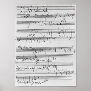 Affiche Handwritten musical score