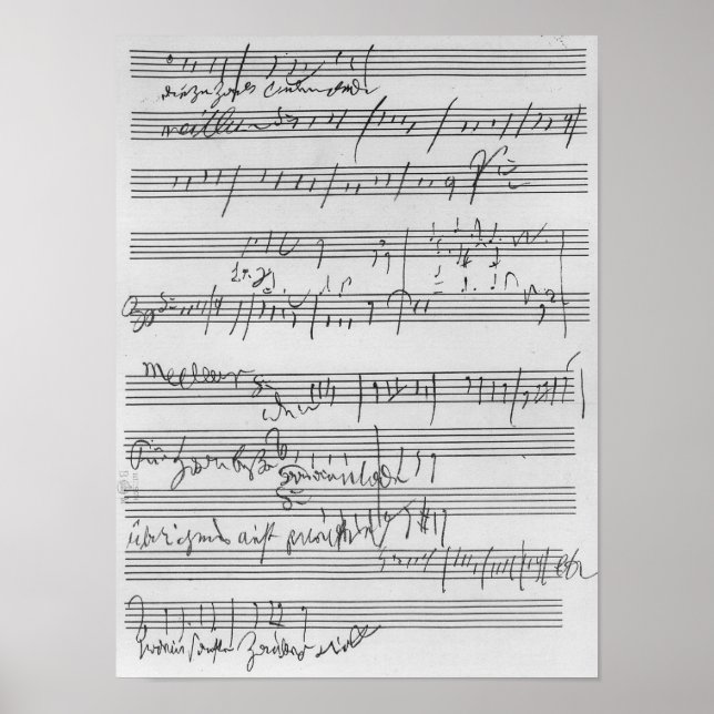 Affiche Handwritten musical score (Devant)