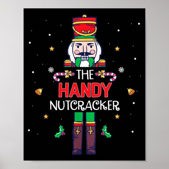 Affiche Handy Nutcracker Funny Christmas Family Matching O (Devant)