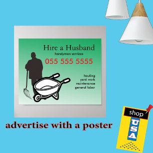 Affiche HandyMan Petite entreprise Publicité