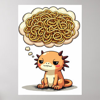 Affiche Hang On Let Me Overthink This Axolotl Introvert Fu