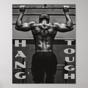 Affiche Hang Tough Muscle Man Workgym