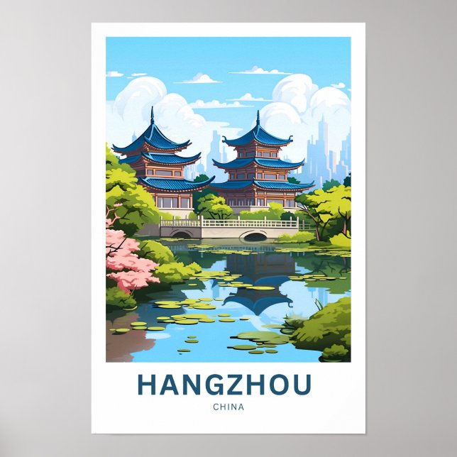 Affiche Hangzhou Chine Imprimer (Devant)