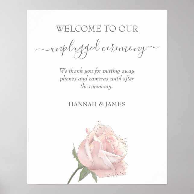 Affiche Hannah | Signe de cérémonie Mariage débranché (Devant)