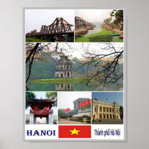 Affiche Hanoï - Mosaic - Vietnam -
