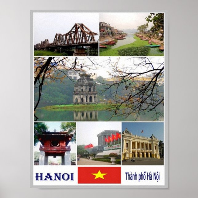 Affiche Hanoï - Mosaic - Vietnam - (Devant)