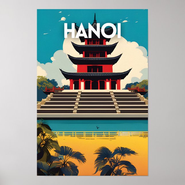 Affiche Hanoï Viêt Nam (Devant)