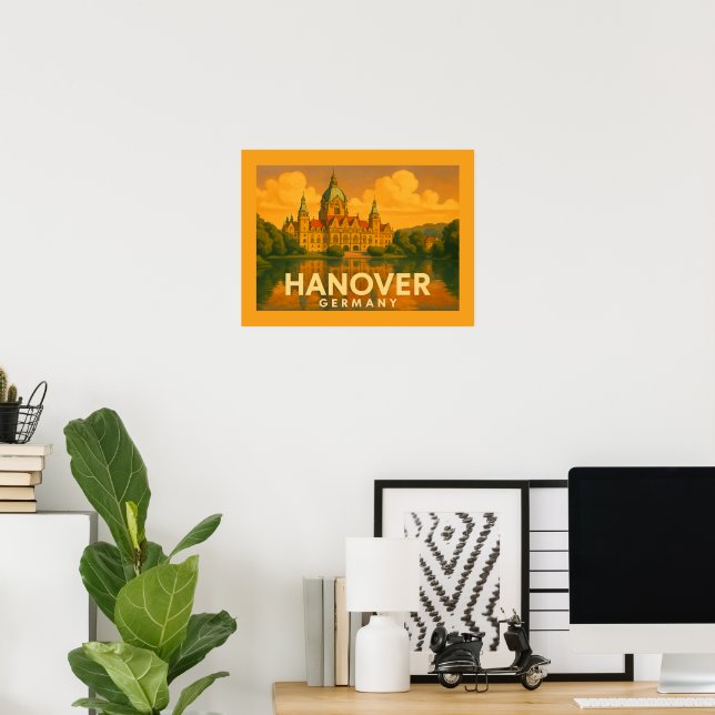 Affiche Hanovre Allemagne Art de Ville (Bureau à domicile)