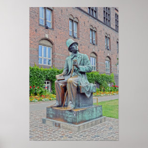 Affiche Hans Christian Andersen Statue, Copenhague