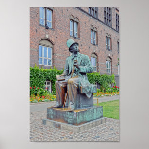 Affiche Hans Christian Andersen Statue, Copenhague
