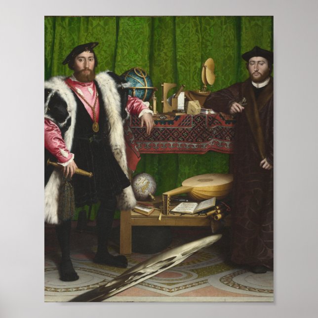 Affiche Hans Holbein Le Jeune - Les Ambassadeurs (Devant)