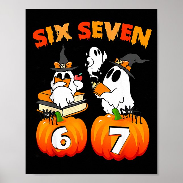 Affiche Hanté par 67 - Drôle de fantôme citrouille Hallowe (Devant)