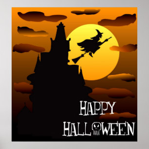 Affiche hantée par Halloween heureuse 2 de Chambre