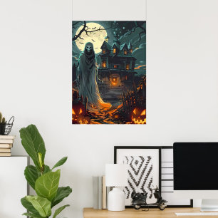 Affiche Hantise au Clair de Lune – Fantôme du Manoir Hanté