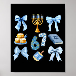 Affiche Hanukkah 67 Six Seven Fille Enfants 67 Meme Coquet