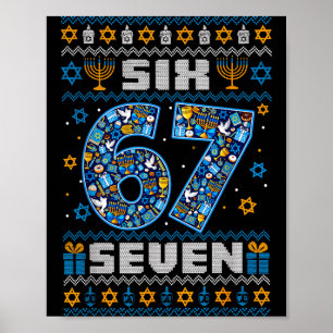 Affiche Hanukkah 67 Six Seven Garçon Fille Enfants 67 Meme