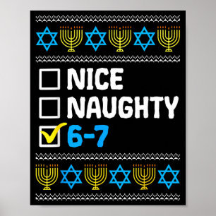 Affiche Hanukkah Gentil Vilain 6 7 Six Sept Garçon Fille E