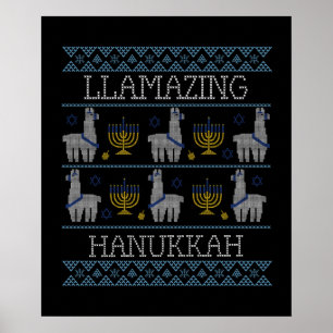 Affiche Hanukkah - Hanukkah Llamazing