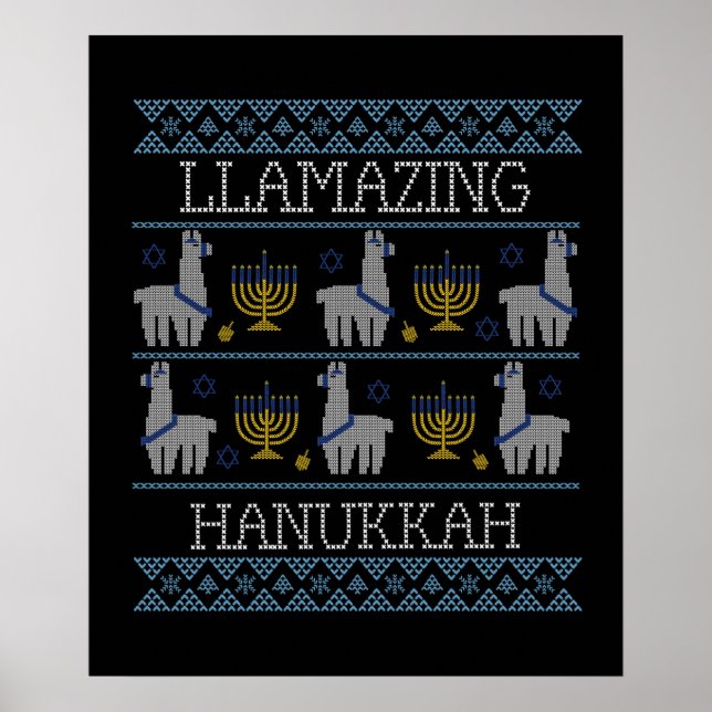 Affiche Hanukkah - Hanukkah Llamazing (Devant)
