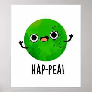 Affiche Hap Pea Funny Happy Pea Pun