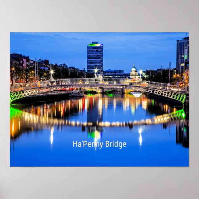 Affiche Ha'Penny Bridge, Dublin, Irlande (Devant)