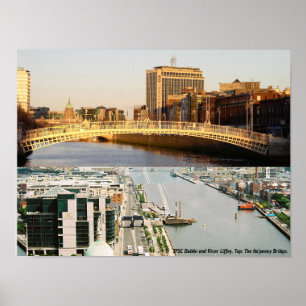 Affiche Ha'penny Bridge, Irish Financial Centre Dublin