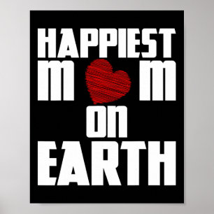 Affiche Happiest Mama on Earth Bonne Fête des Mères Retro