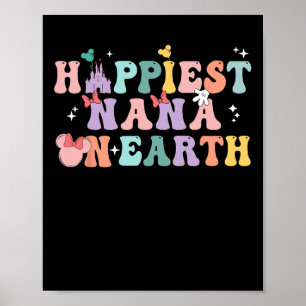 Affiche Happiest Nana On Earth Super Maman Fête des Mères 
