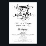 Affiche Happily Ever After Wedding Order of Ceremony Sign<br><div class="desc">This sign elegantly displays the order of ceremony without having to hand out individual programs at your wedding.</div>