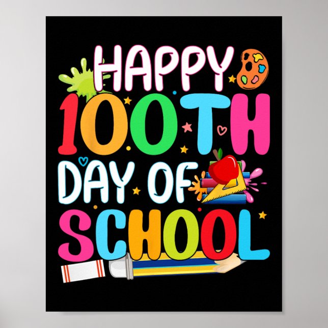 Affiche Happy 100e Jour de l'Âge de l'École (Devant)
