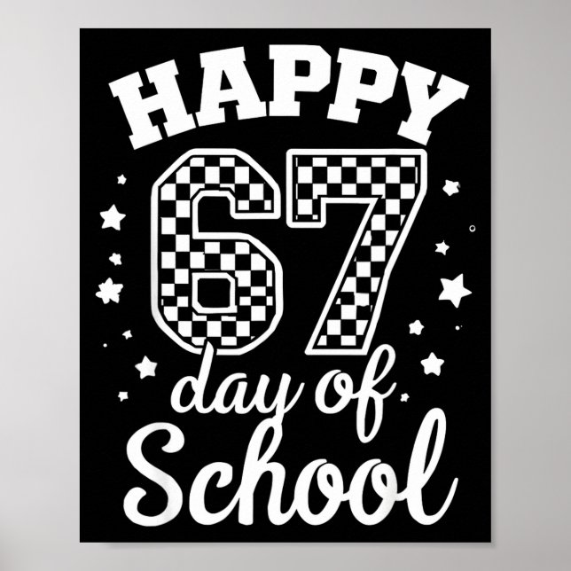 Affiche Happy 67th Day Of School Students Teacher Kids 100 (Devant)